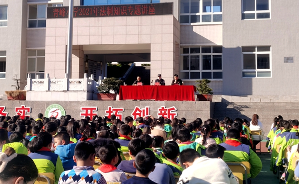 青峰小學：舉辦法制宣傳暨傳染防治專題講座