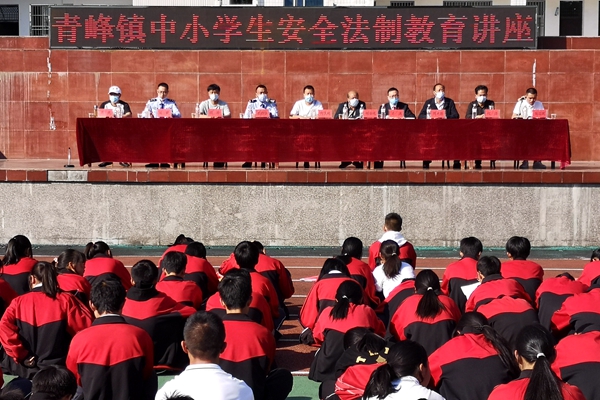 青峰鎮開展中小學生安全法制教育講座