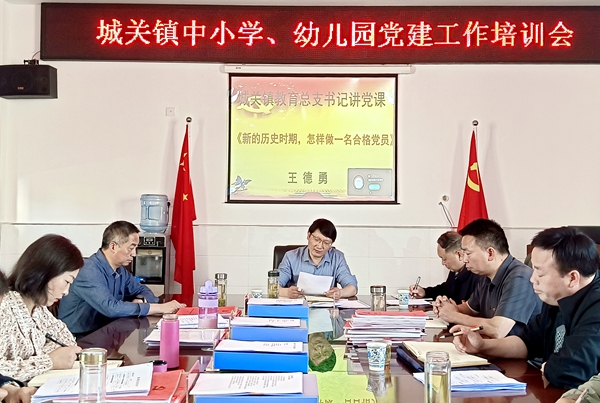 城關鎮教育總支召開黨建工作培訓會