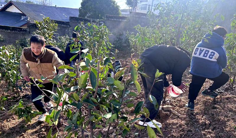 九道中學：春光好 植樹忙