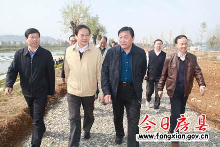 于幼軍到房縣視察丹江口庫區及上游水污染防治和水土保持工作