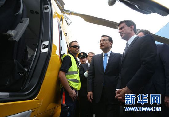 李克強考察中法航空合作項目時強調 讓中法合作飛得更快更高更遠