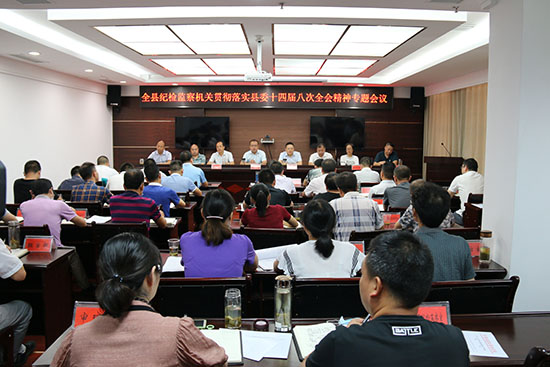 縣紀(jì)委監(jiān)委貫徹落實縣委十四屆八次全體（擴大）會議精神