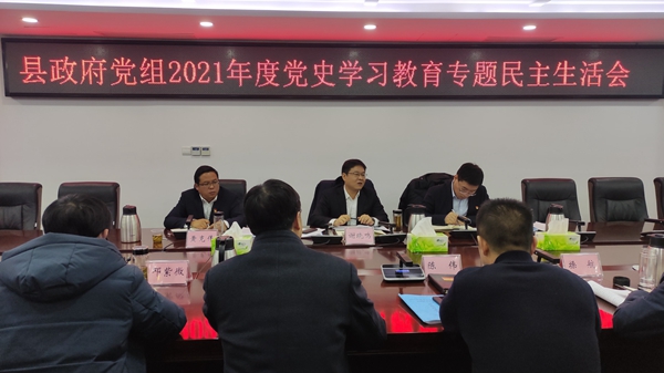 縣政府黨組召開黨史學(xué)習(xí)教育專題民主生活會