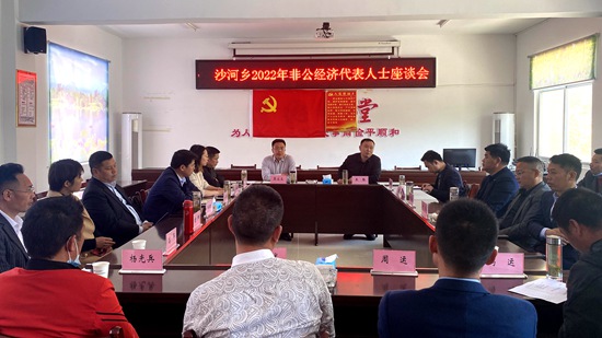 沙河鄉與非公經濟代表人士共敘情誼共謀發展