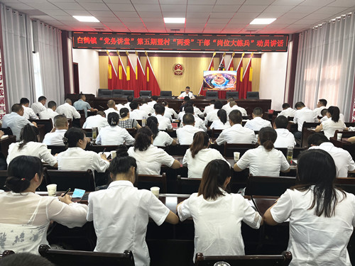 白鶴鎮(zhèn)開展“黨務(wù)講堂”暨村“兩委”干部崗位大練兵培訓(xùn)