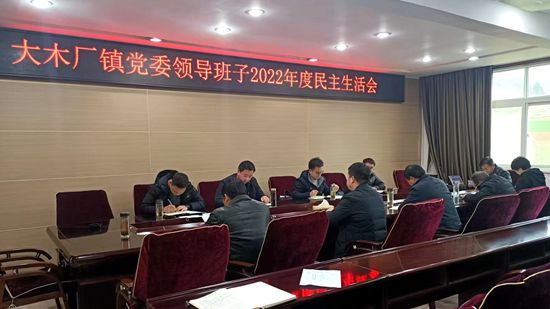 大木廠鎮(zhèn)黨委召開(kāi)2022年度民主生活會(huì)