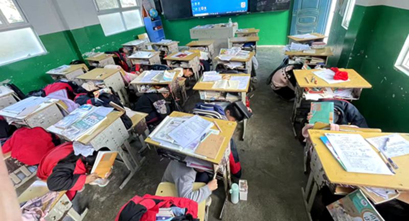 上龕學(xué)校：開展防震減災(zāi)演練 保障師生生命安全